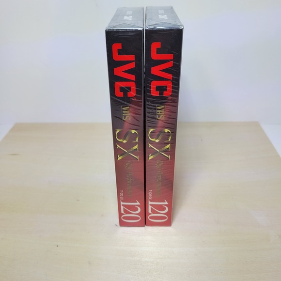 JVC VHS SX 120 High Performance Video Cassette T-120 SXB New Sealed Lot of 2 - Picture 1 of 3